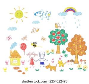 Colorful Doodle Art  Cute hand drawing illustration 