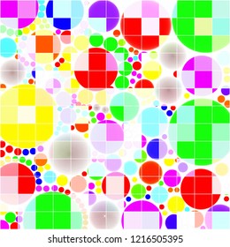 Colorful dot pattern background, decorative series with paint brush. Creative with illustration progress, with swirl or curved of circle. Contemporary background.
