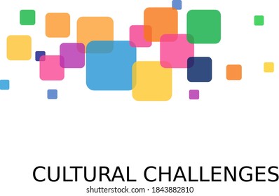 Colorful Drawing Representing Cultural Challenges For Example In A Virtual Team