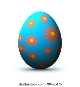 Colorful easter egg isolated before white background