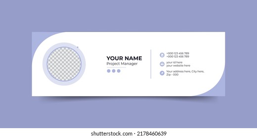 Colorful Email Signatures Template Design. Professional Email Signature Template Modern and Minimal Layout. - Powered by Shutterstock