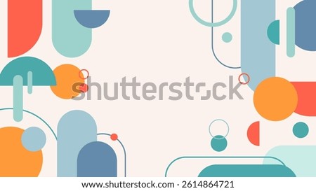 Colorful Flat Geometric Vector Background for background Slide
