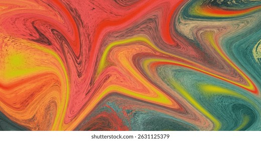 Colorful Fluid Abstract: A Swirling Marble Pattern