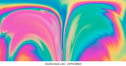 Colorful Fluid Ink Waves Texture. Psychedelic And Trippy Background.