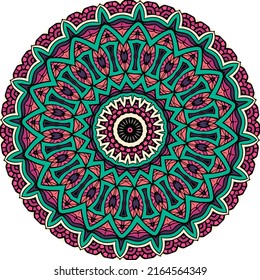 Colorful Foral Mandala Design Background