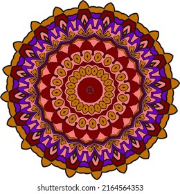 Colorful Foral Mandala Design Background