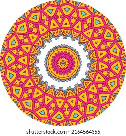 Colorful Foral Mandala Design Background