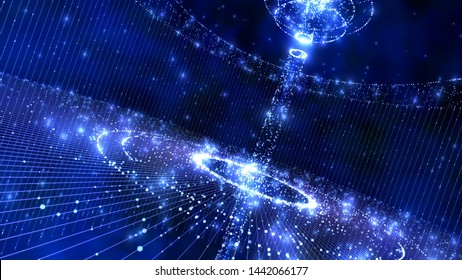 colorful galactic abstraction cosmic fantastic future technology backgrounds - Shutterstock ID 1442066177
