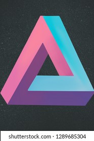 Colorful geometric Penrose Triangle