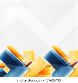 カラフルな光沢のある矢印の形 抽象的な背景 ベクター画像ウェブパンフレット インターネットチラシ 壁紙 カバーポスターデザイン 幾何学的なスタイル カラフルなリアルな光沢矢印の形状 コピー用スペース付き のベクター画像素材 ロイヤリティフリー