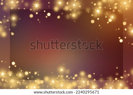 Colorful gradient background with colorful frame and bokeh or orange glitter light decoration. Colorful card design background. Colorful decorative background.