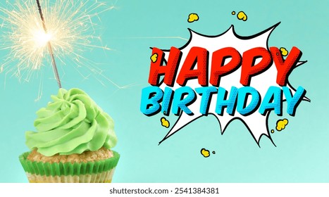 Colorful Happy Birthday Greeting Card - Powered by Shutterstock