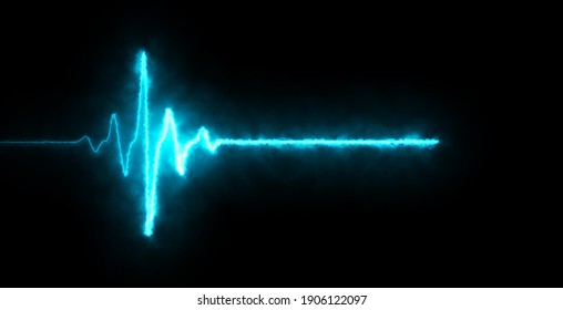 Colorful heartbeat rate and pulse on black screen