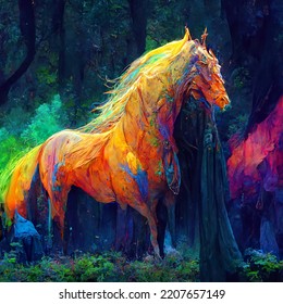 Colorful Horse In Rivendell Lord Of The Rings