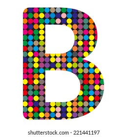 Vector Alphabet Sign Made Colorful Dots Stock Vector (Royalty Free ...