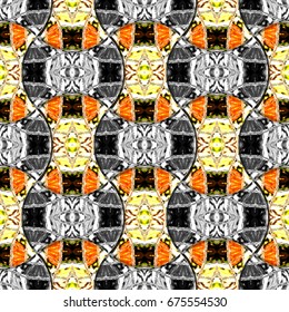 Colorful kaleidoscopic pattern for textile, ceramic tiles, wallpapers and design