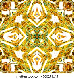 Colorful kaleidoscopic pattern for textile, ceramic tiles, wallpapers and design