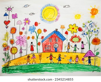 A Colorful Kid's Drawing