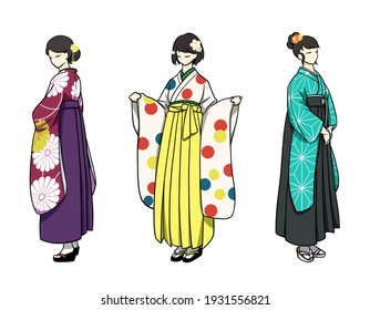 Colorful Kimono Hakama Design 2