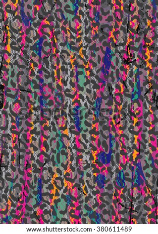 colorful leopard print animal