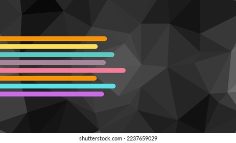 Colorful lines on black, patterned background. Business card design - Powered by Shutterstock