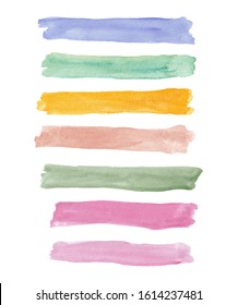 Beautiful Watercolor Elements Design Pastel Colors Stock Illustration ...