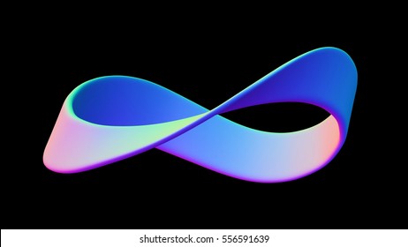 Colorful Mobius Strip, 3d Illustration