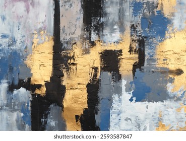 Colorful modern artwork, abstract paint strokes, oil painting on canvas. Acrylic art, artistic texture. Brush daubs and smears grunge background, hand painted pattern