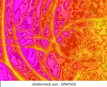 Colorful And Organic Abstract Background - Psychadelic Fire