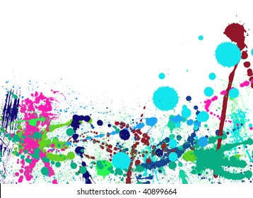 colorful paint splashes background