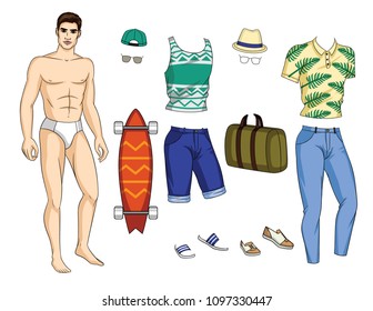 male paper doll