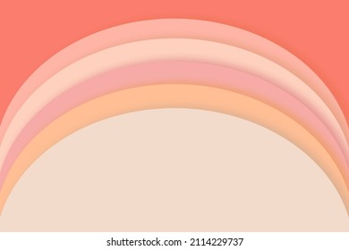 Colorful Pastel Rainbow Papercut Illustration Background 