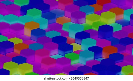 a colorful pattern of cubes