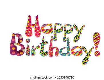 Similar Images, Stock Photos & Vectors of Inscription Happy Birthday ...