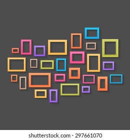 Colorful Picture Frames Background