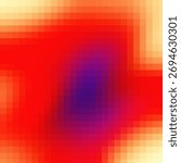 Colorful Pixelated Abstract Pattern with Red Orange and Blue Gradient Blocks