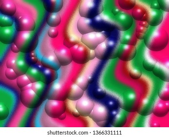 Colorful plastic bubbles, abstract background