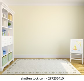 Colorful Playroom Interior. 3d Render. 