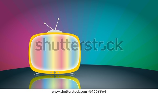 colorful polychrome TV\
screen