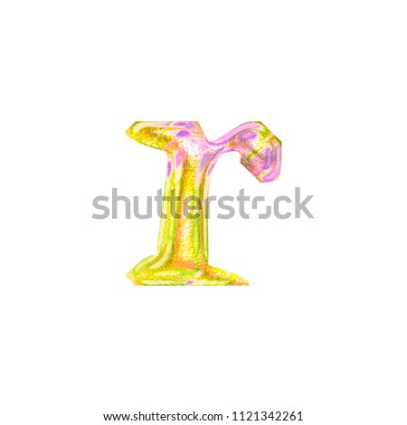 colorful pretty pastel painted metallic letter stock pretty letter r