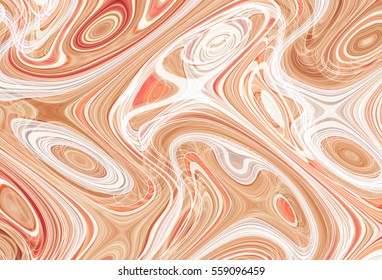Colorful psychedelic background made of interweaving curved shapes. Illustration