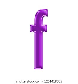 Shiny Pink Glass Letter F Lowercase Stock Illustration 1082117165