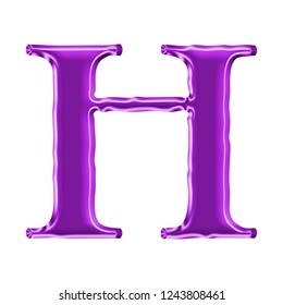 Colorful Purple Plastic Letter H 3d Stock Illustration 1243808461 ...