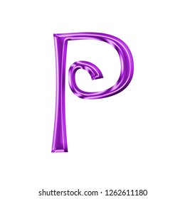 Colorful Purple Plastic Letter P 3d Stock Illustration 1262611180 ...