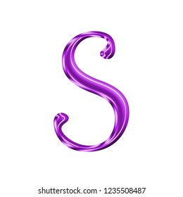 Shiny Metallic Blue Purple Color Letter Stock Illustration 1125563339 ...