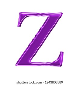 Colorful Purple Plastic Letter Z 3d Stock Illustration 1243808389 ...