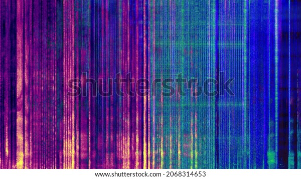 Colorful Rainbow Glitch Broken Screen Effect Stock Illustration ...