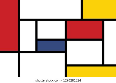 Colorful Rectangles; Mondrian Style