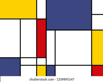 Colorful Rectangles; Mondrian Style