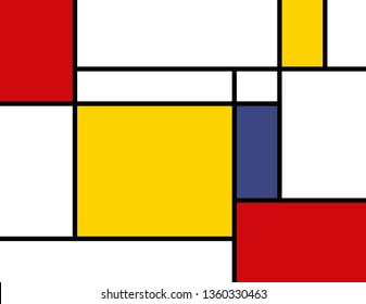 Colorful Rectangles; Mondrian Style